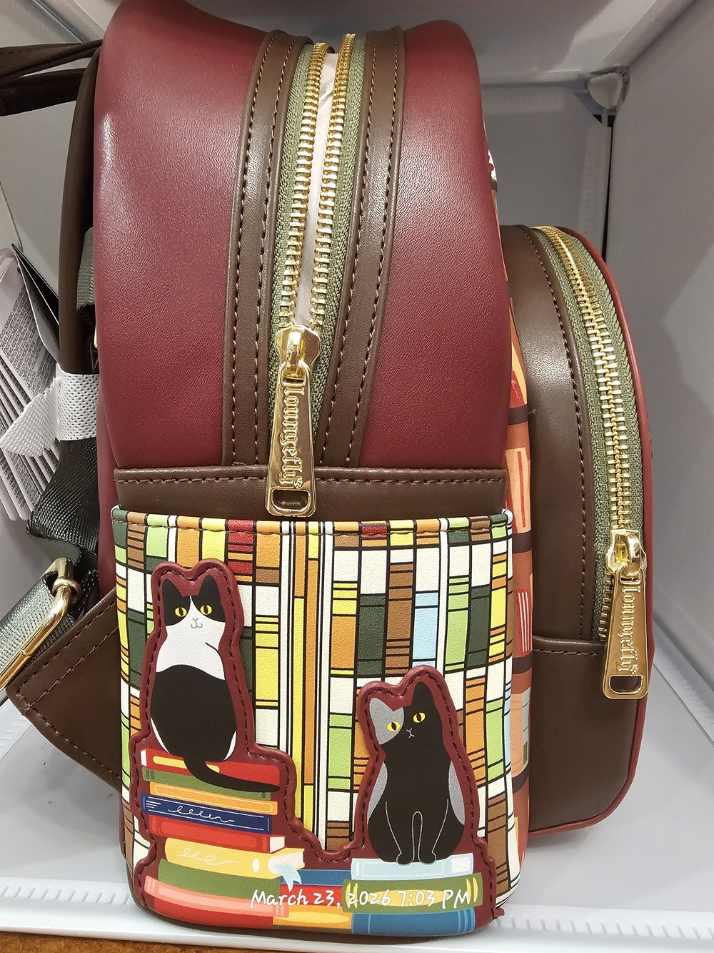 🎊Loungefly Black Cat Library Mini Backpack. BAM Exclusive🎊 - Picture 3 of 5